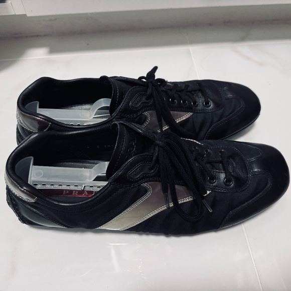 Men's Prada Sneakers, Blue/Silver - Picture 4 of 5